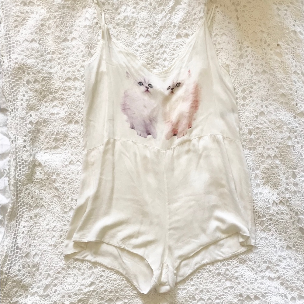 S/M Wildfox Magical Cats Romper - Picture 3 of 8